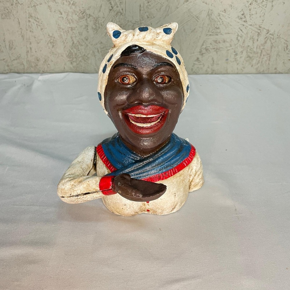 J.E. Stevens Pat. 455-1869 Mechanical Cast Iron Americana Bank